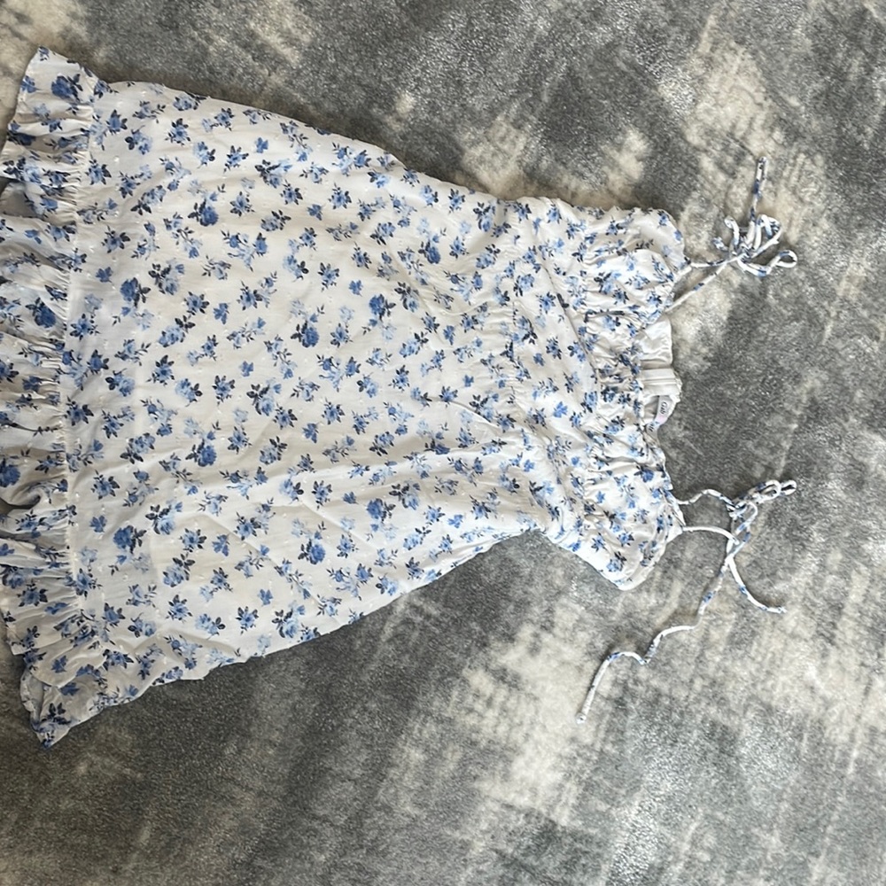 Floral cottage mini dress